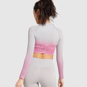GYMSHARK ADAPT OMBRÉ SEAMLESS LONG SLEEVE CROP